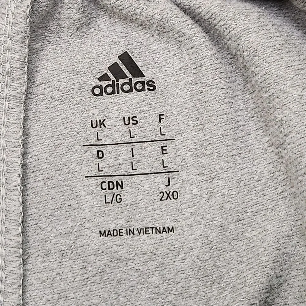 Adidas Sweatpants Men's L Light Gray 3‎ Black Striped Loose Baggy Straight Y2K